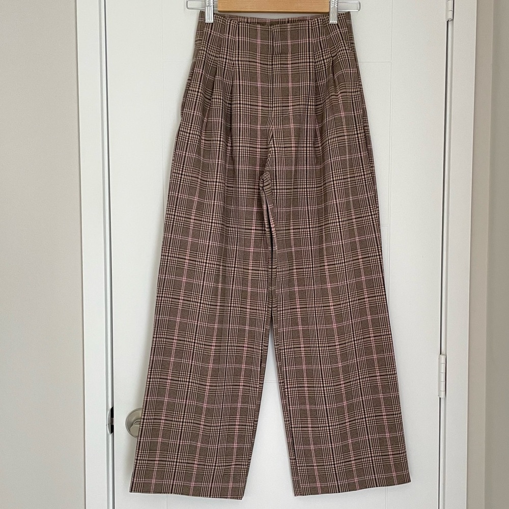 Plaid Trouser Pants